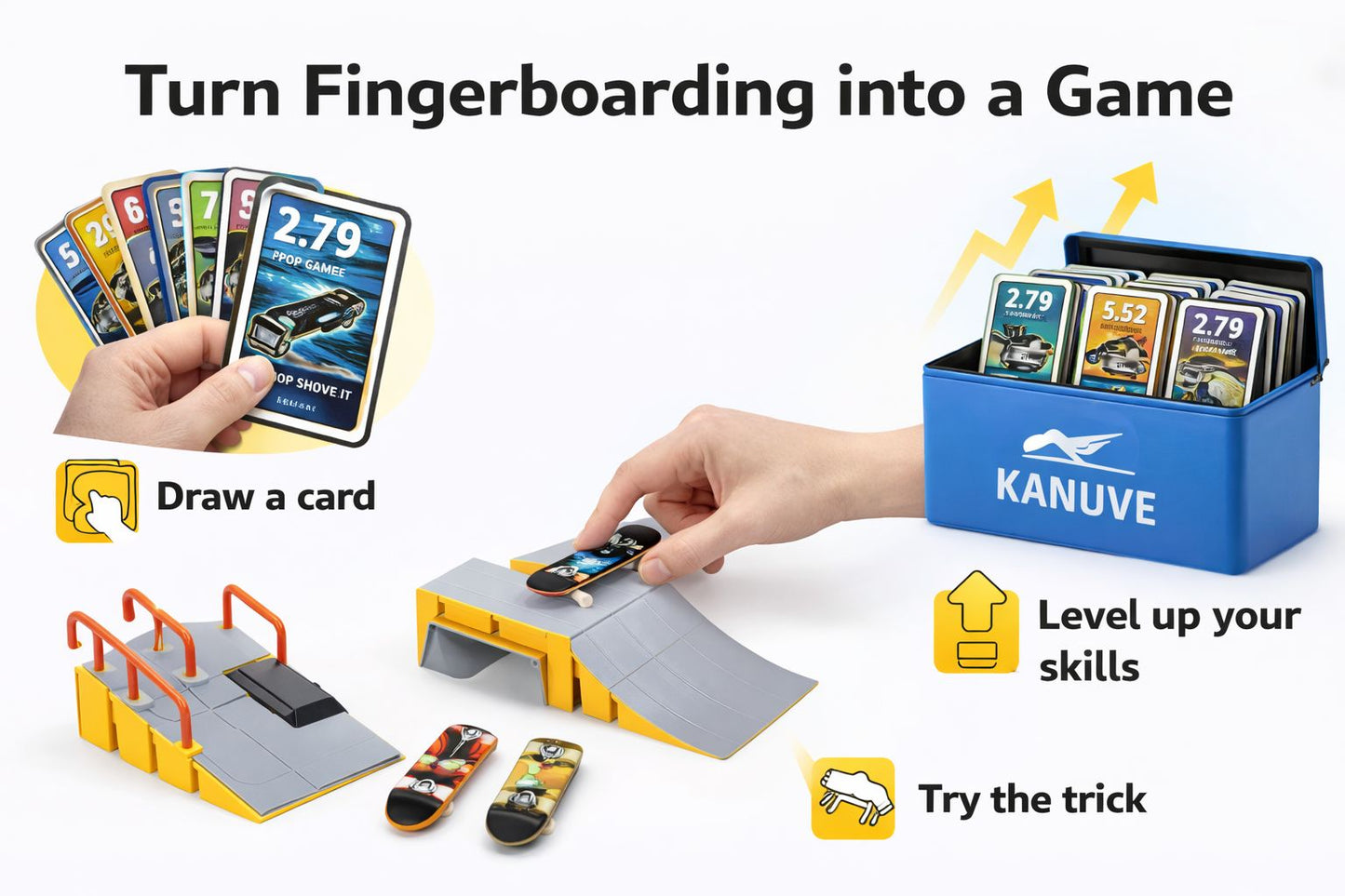 KANUVE Modular Fingerboard Ramp Set